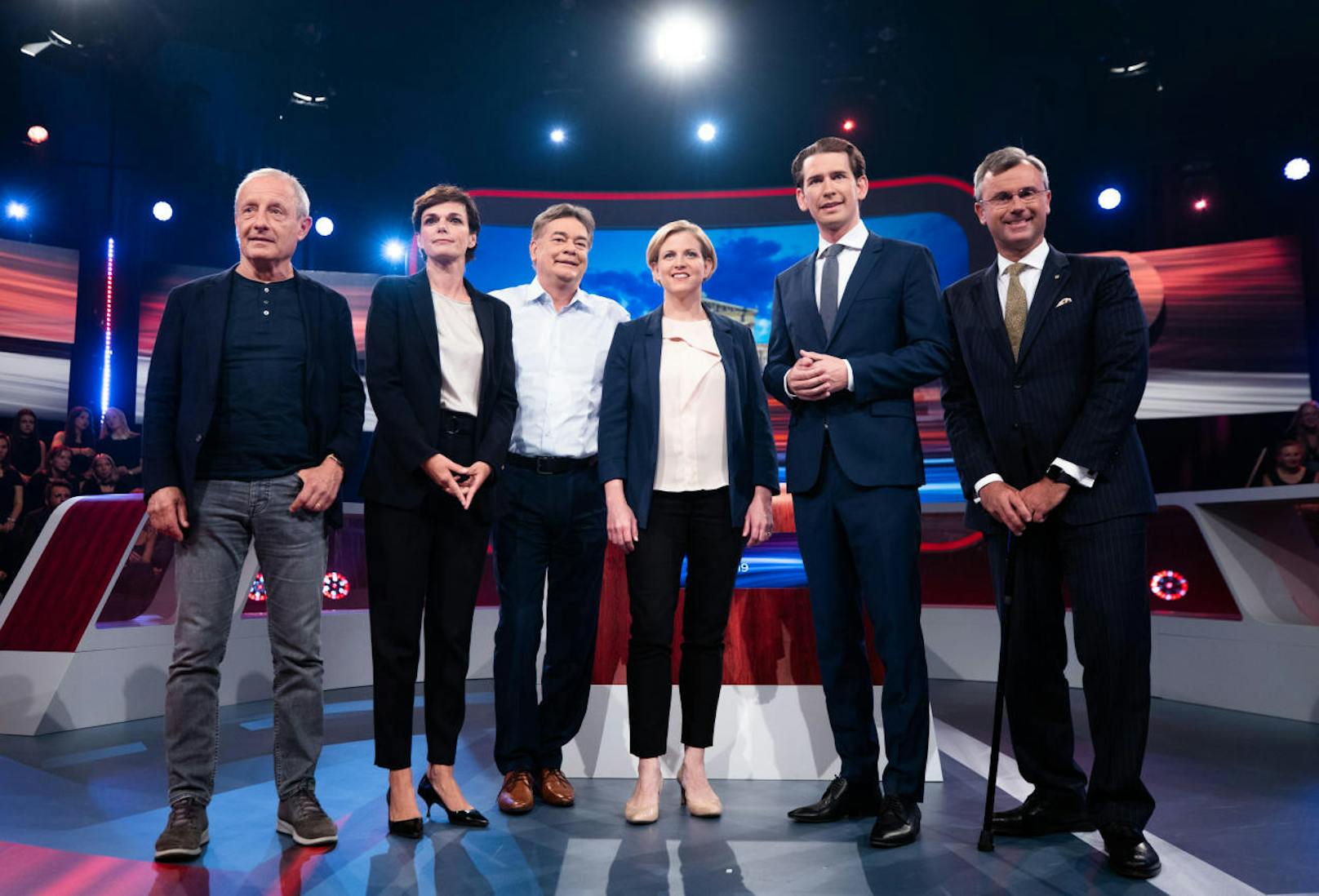 Die Spitzenkandidaten beim ORF-Duell