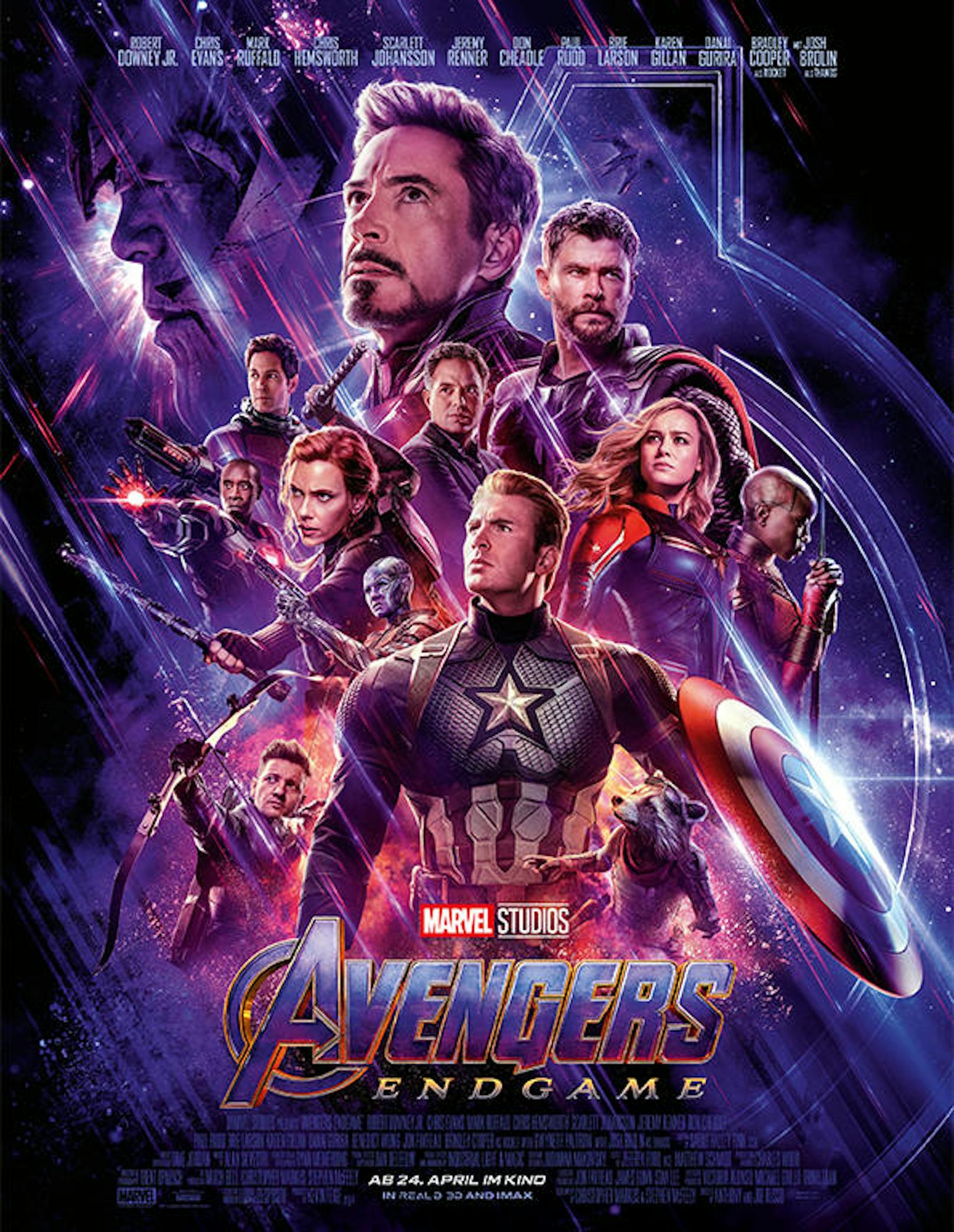 <b>Platz 1 - AVENGERS: ENDGAME</b>
Einspielergebnis: 2.797.800.564 Dollar

Mit einem Rekord-Einspielergebnis ist "Avengers: Endgame" nicht nur der erfolgreichste Film aller Zeiten, sondern hat damit auch noch "Avatar" (2009) vom Thron gestoßen. <a href="https://www.heute.at/s/aavengers-endgame-filmkritik-schwacher-film-starkes-avengers-finale-55681971">Hier geht's zum Review von "Avengers: Endgame"</a>