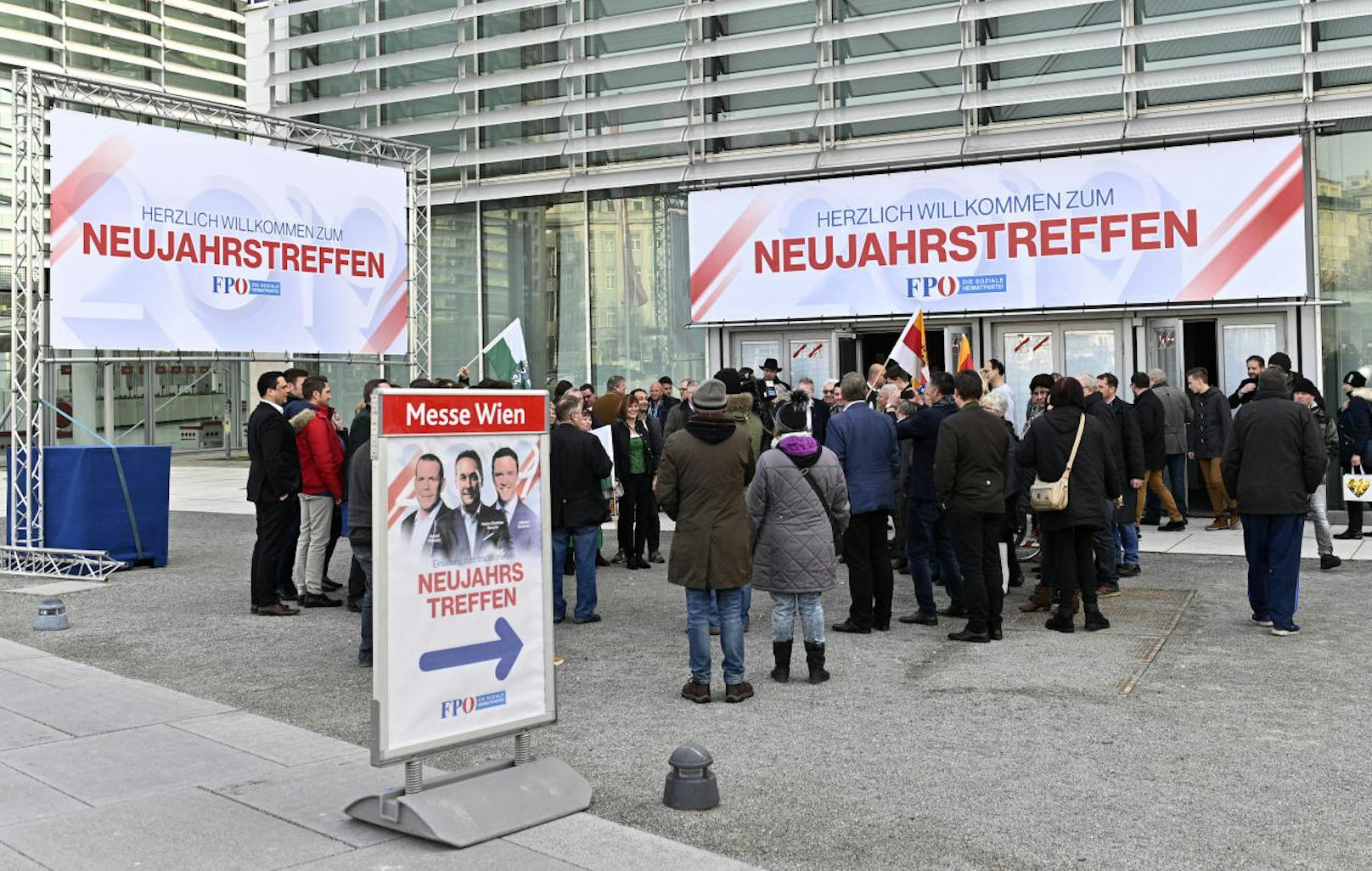 Besucher des FPÖ Neujahrstreffen am Samstag, 19. Jänner 2019 in Wien.