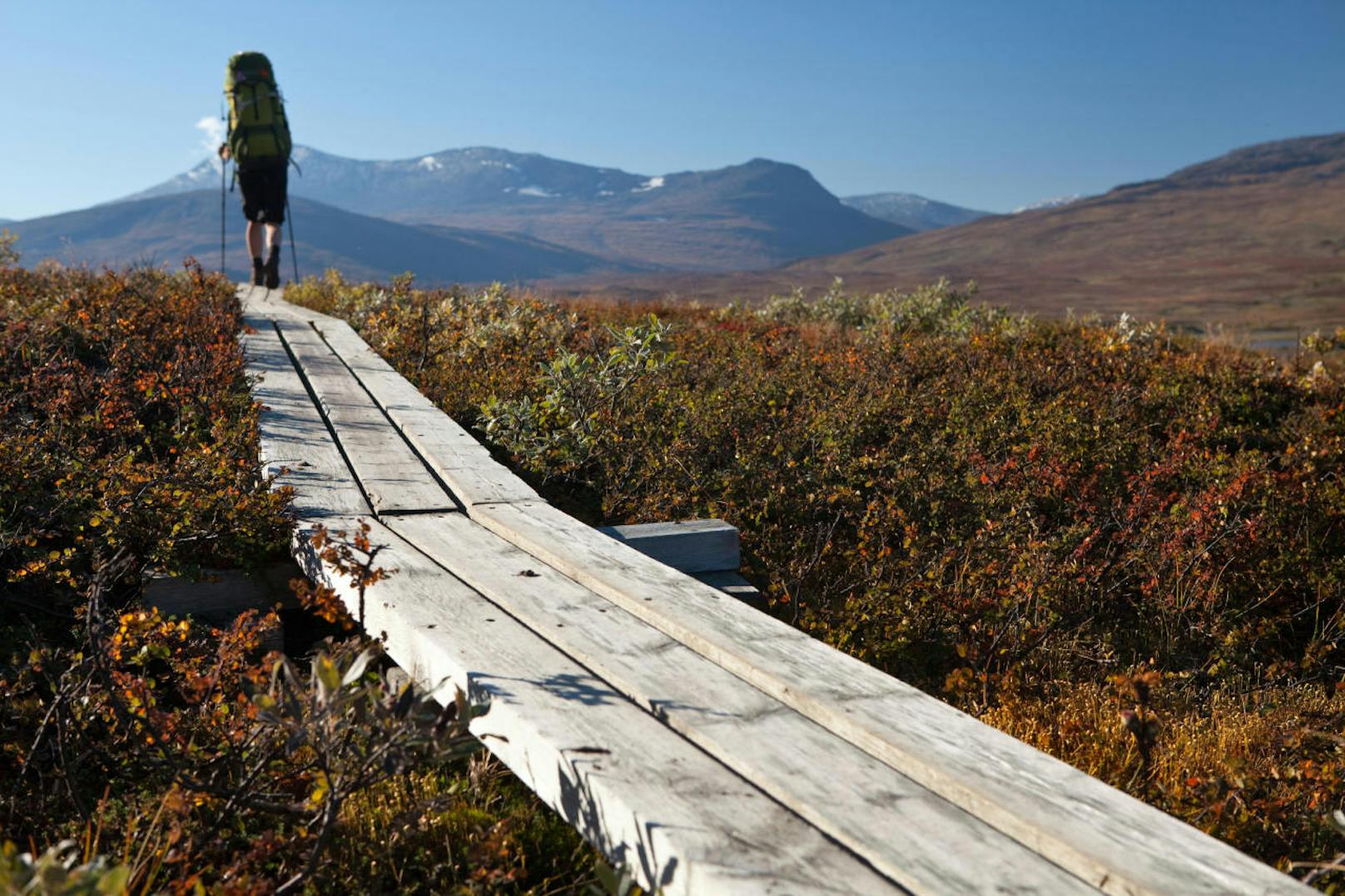 Durch Padjelanta in Schwedisch-Lappland, was übersetzt so viel wie "das höhere Land" heißt, führt ein 140 Kilometer langer Wanderweg.