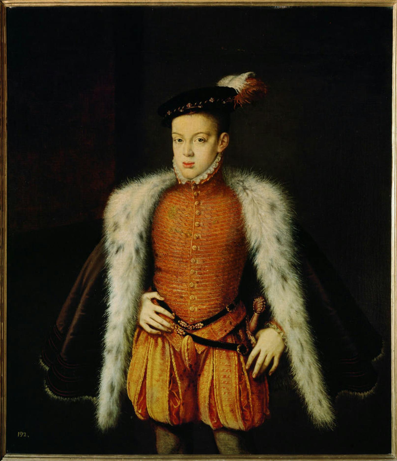 Der spanische Infant (Thronfolger) Don Carlos (1545 - 1568), Sohn von Philipp II. und Manuela von Portugal. Auch er zeigte deutlich das "Habsburger Kinn".