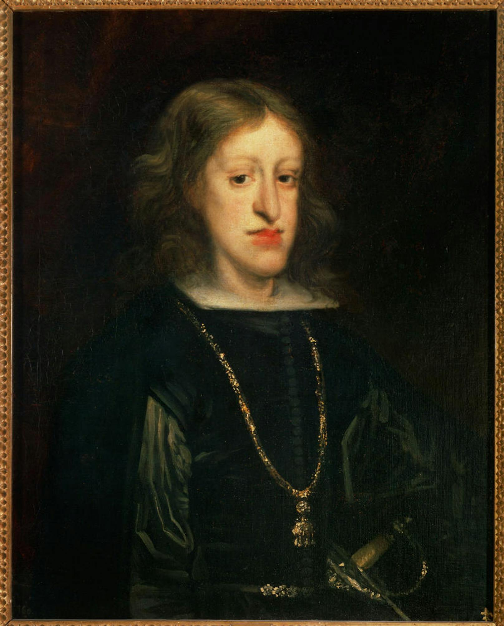 Karl II. von Spanien (1661 - 1700) war der letzte Habsburger auf dem spanischen Thron. Er war der Sohn von Philipp IV. und Maria Anna von Österreich, auch sie waren beide Habsburger. Durch die Inzucht war er nicht nur körperlich missgebildet sondern auch geistig unterentwickelt. Sein Tod löste den Spanischen Erbfolgekrieg aus.