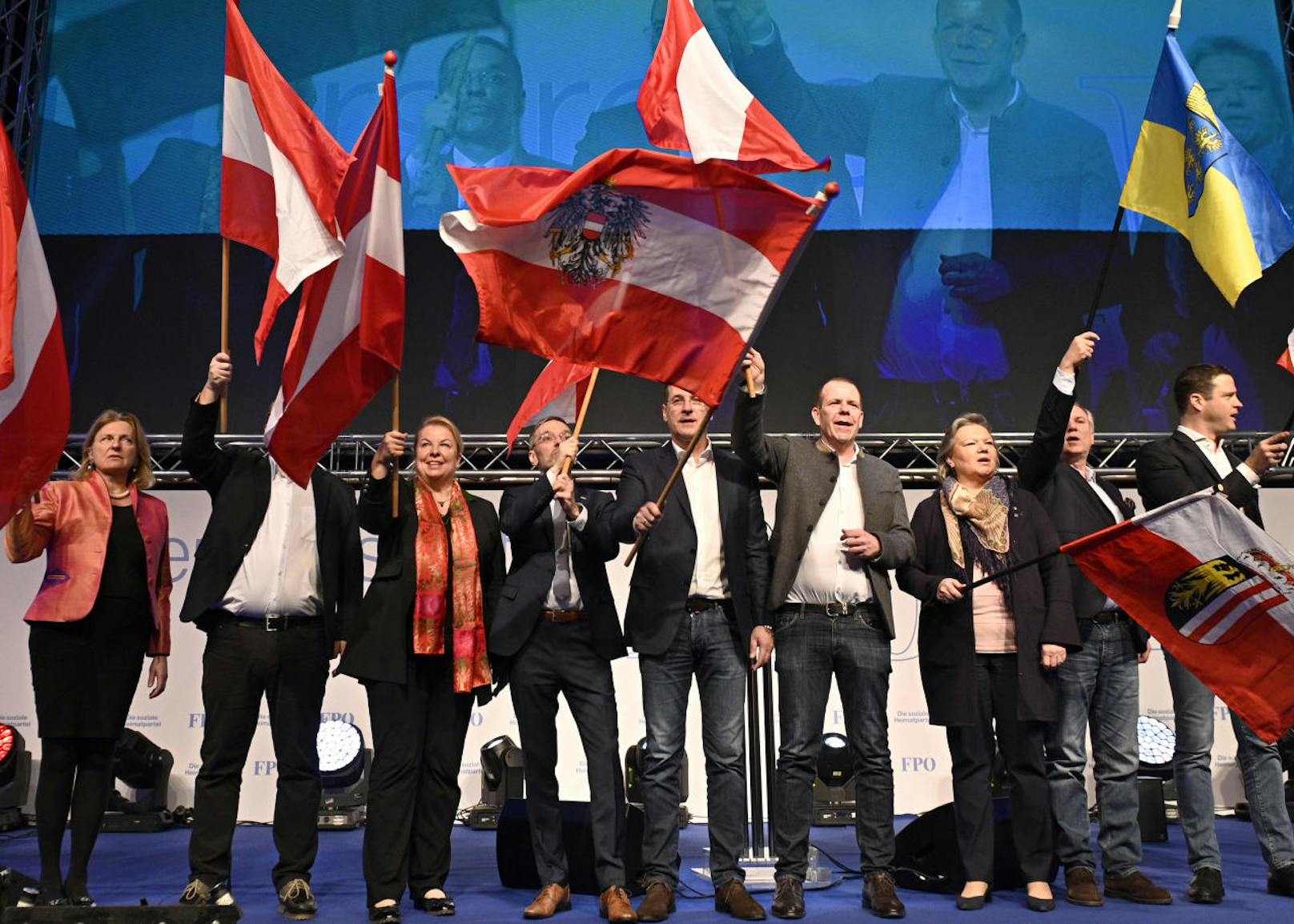 Vizekanzler Heinz-Christian Strache und Regierungsmitglieder anlässlich des FPÖ Neujahrstreffen am Samstag, 19. Jänner 2019 in Wien.