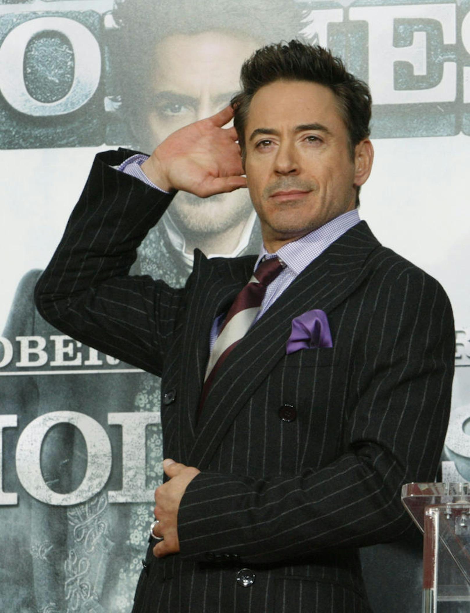 Robert Downey Jr. vor Grauman's Chinese Theatre in Hollywood, 2009.