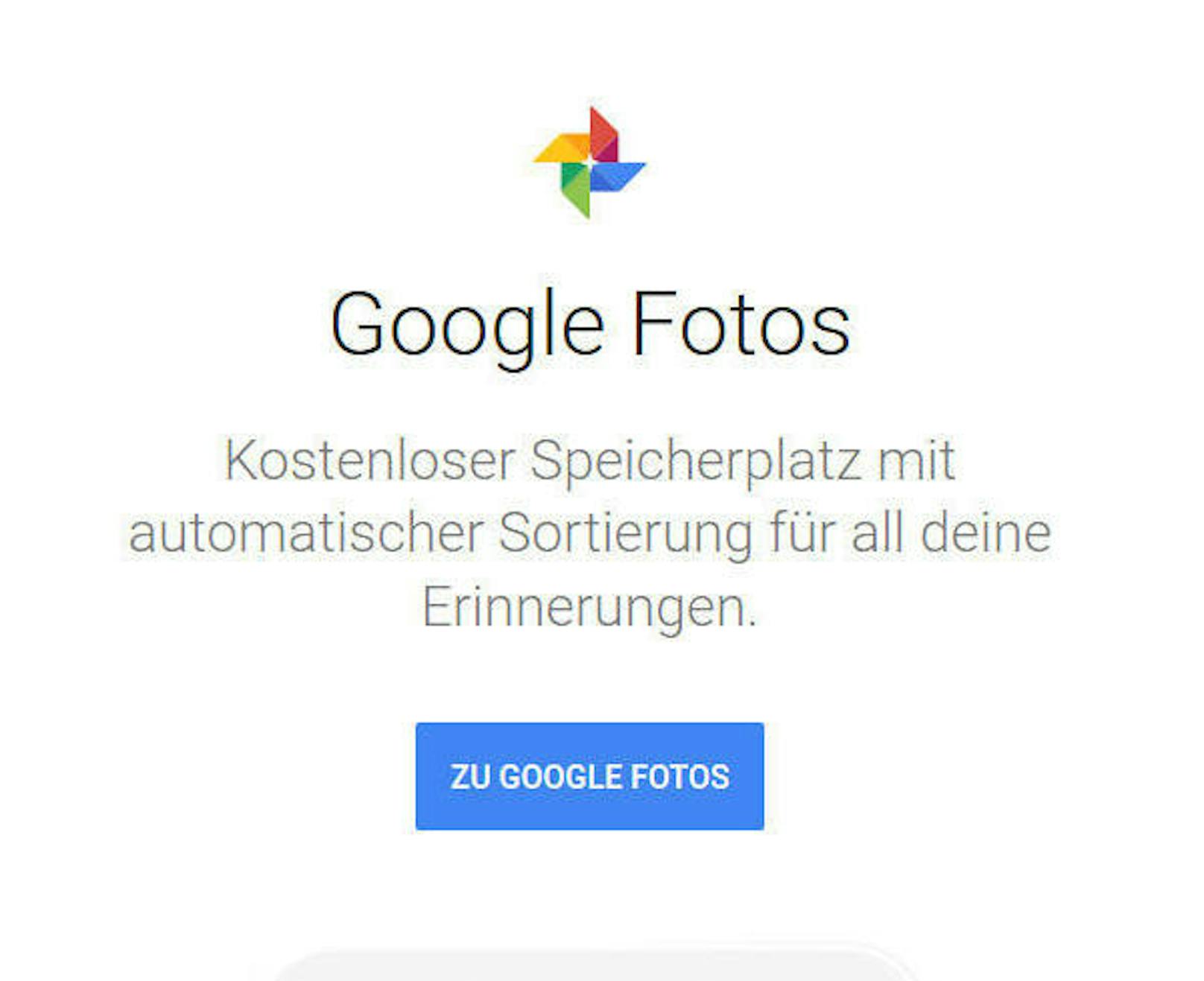 Es gibt aber auch die Möglichkeit, auf einen anderen Online-Speicher auszuweichen. So bietet unter anderem Google Fotos kostenlosen und unbegrenzten Speicherplatz für Fotos und Videos. Sehr hoch aufgelöste Aufnahmen werden zwar etwas heruntergerechnet, dies sollte aber vertretbar sein.