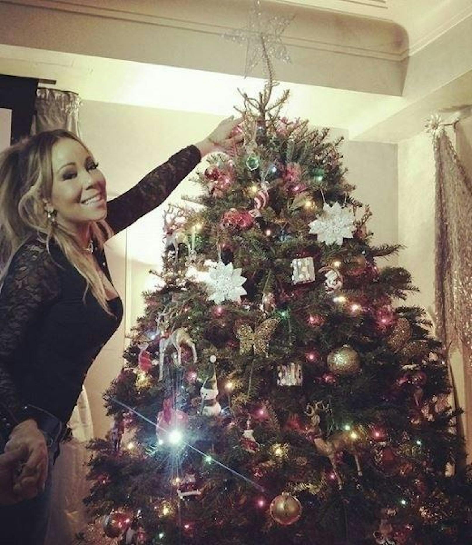 Mariah Carey und ihr Weihnachtsbaum
