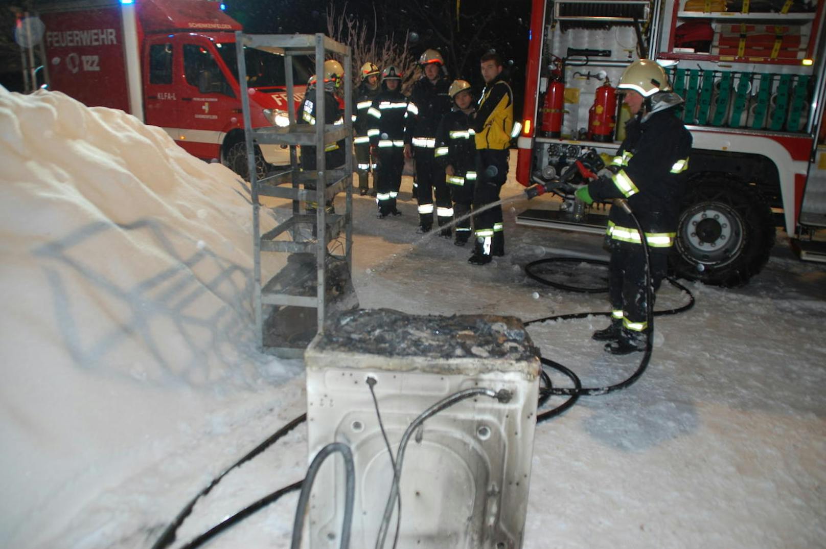 Die Waschmaschine hatte den Brand ausgelöst.