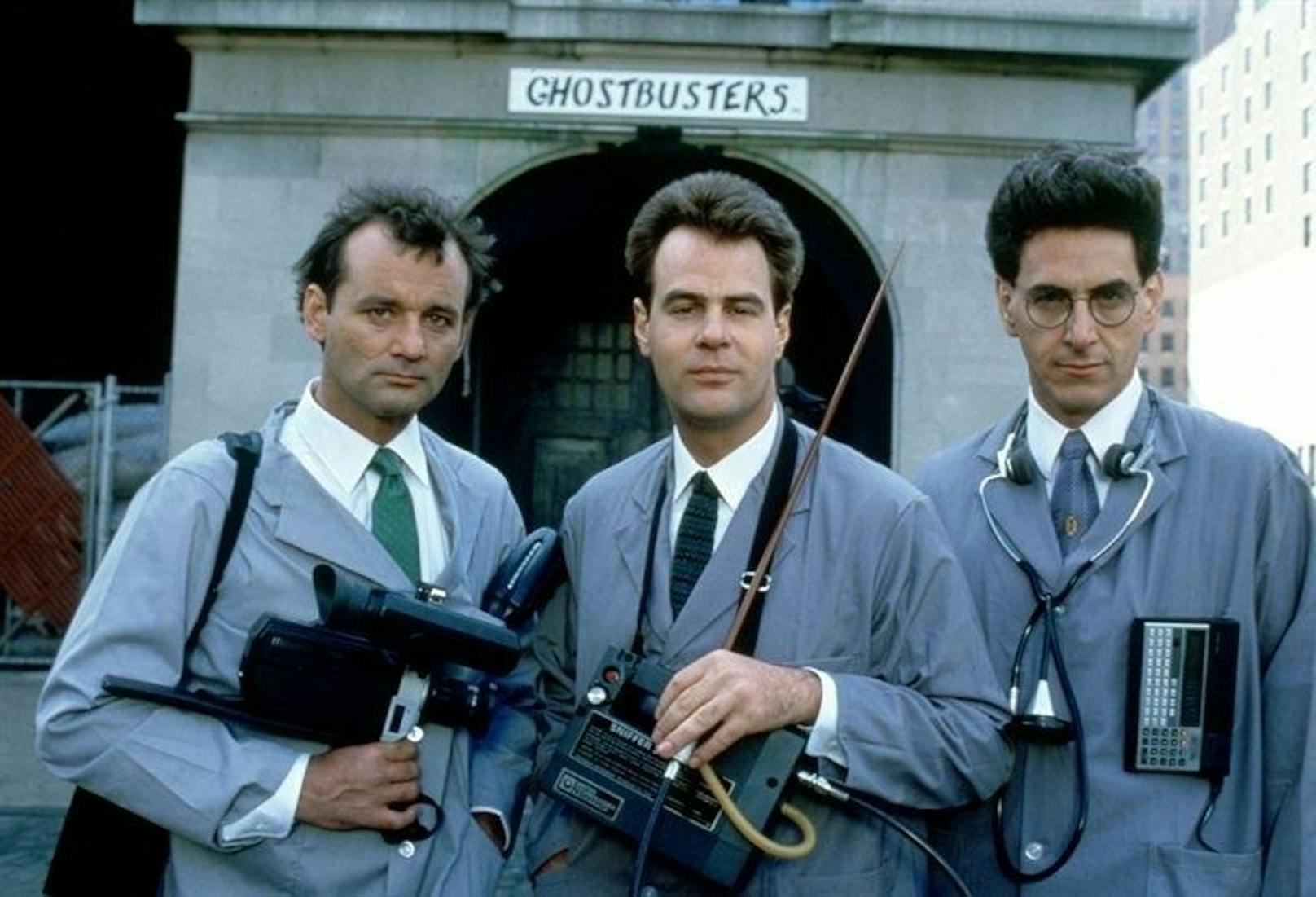 V. li.: Bill Murray, Dan Akroyd und Harold Ramis in "Ghostbusters"
