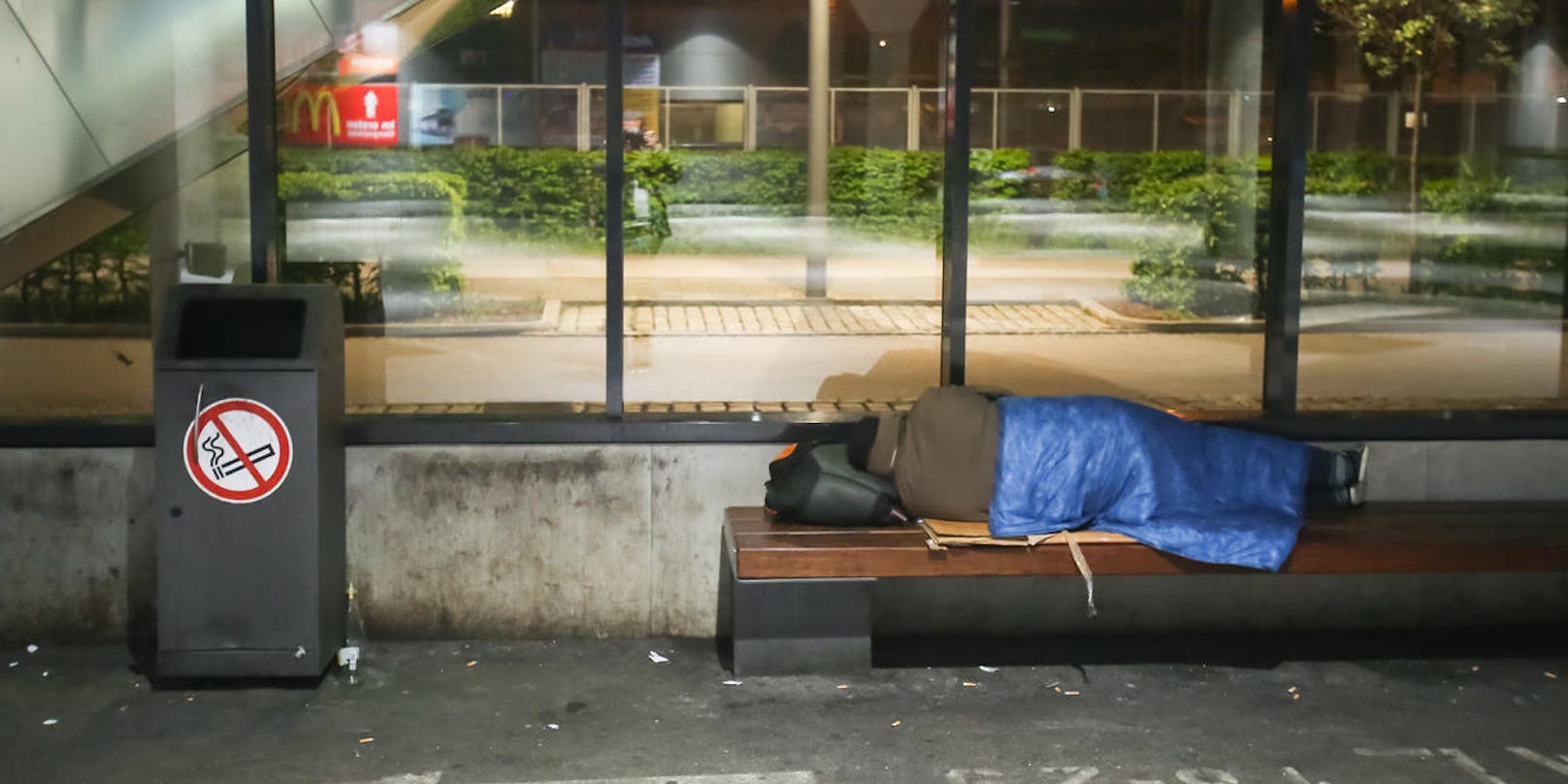 Symbolfoto eines Obdachlosen.