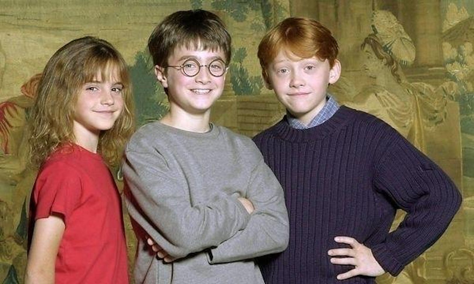 Die Hauptrollen in der erfolgreichen Kinofilm-Reihe spielten (v.l.n.r.) <b>Emma Watson</b>, <b>Daniel Radcliffe </b>und <b>Rupert Grint</b>.
