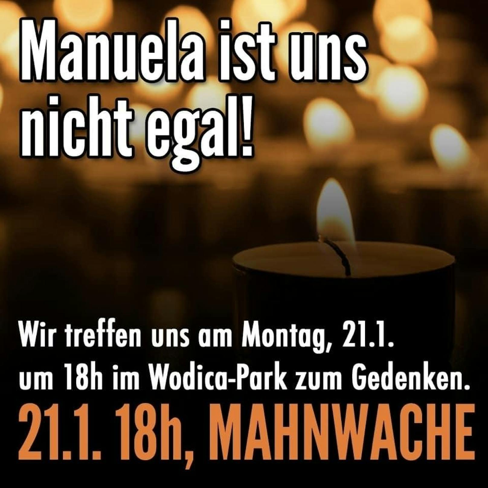 Sujet auf der Facebookseite "Eine Kerze für Wr. Neustadt"