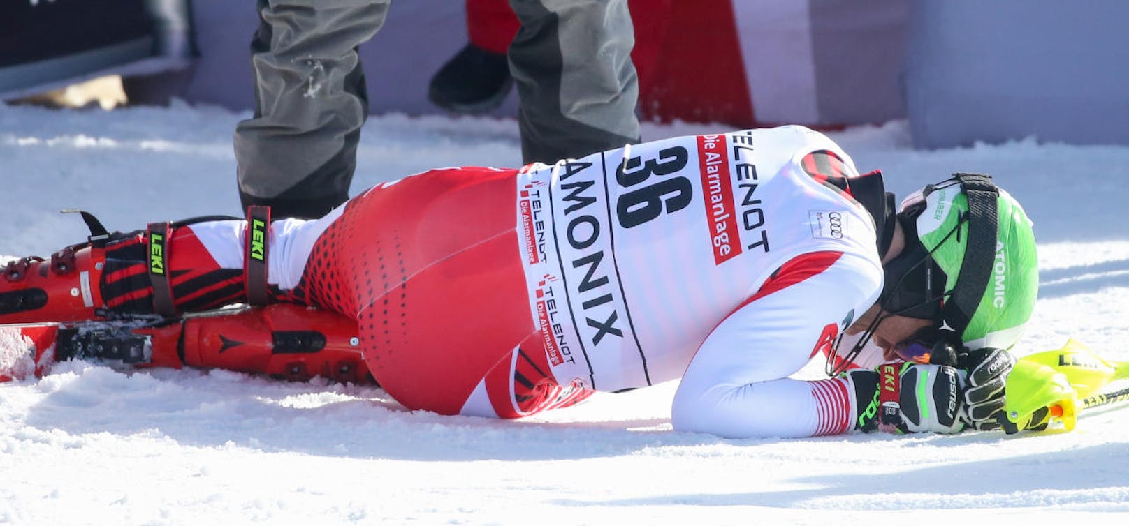 Für Marc Digruber kam das Saison-Ende in Chamonix. Der Niederösterreicher erlitt im Slalom einen Riss des vorderen Kreuzbandes im linken Knie.