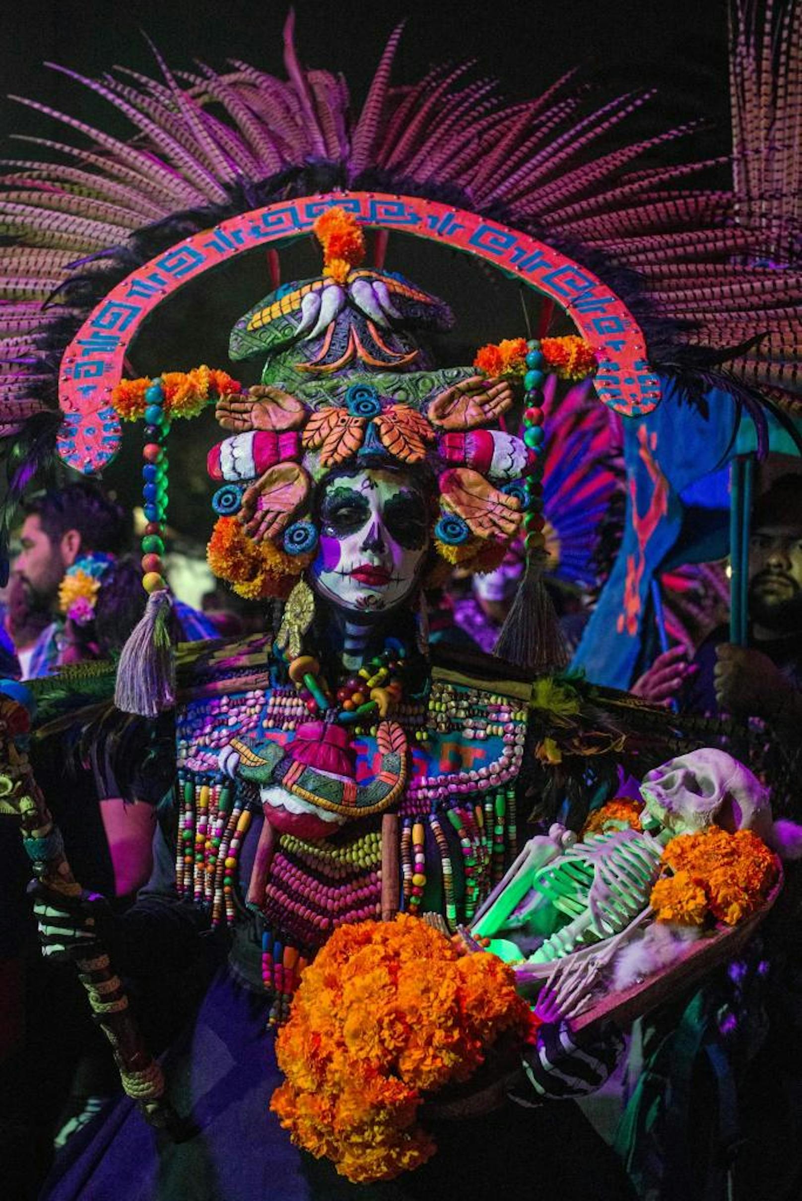 Beim mexikanischen "Dia de los Muertos" wird der Tod farbenprächtig in Szene gesetzt.