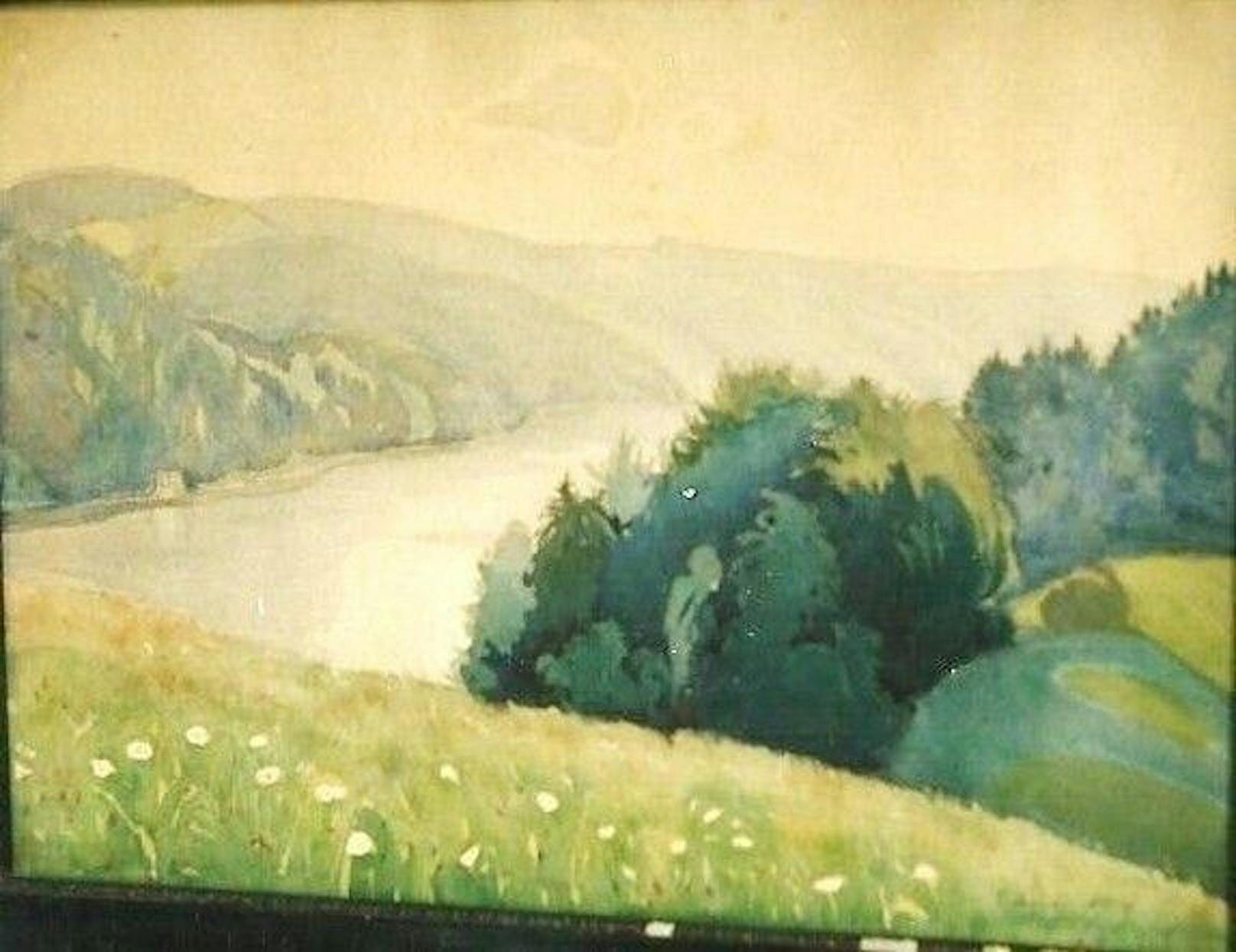 Das Aquarell "Blick ins Donautal" von Anton Lutz aus dem Jahr 1919 wurde gestohlen.
