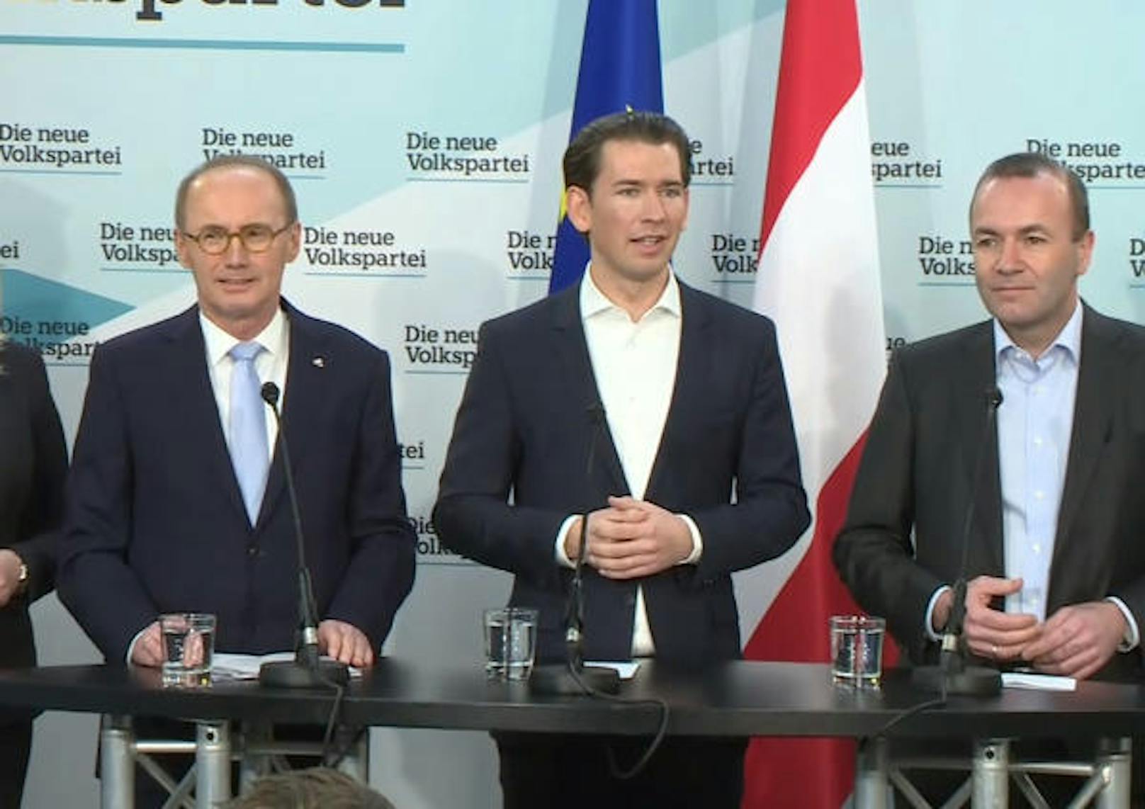 Sebastian Kurz stellte die zehn Kandidaten der ÖVP, darunter fünf Frauen, vor.