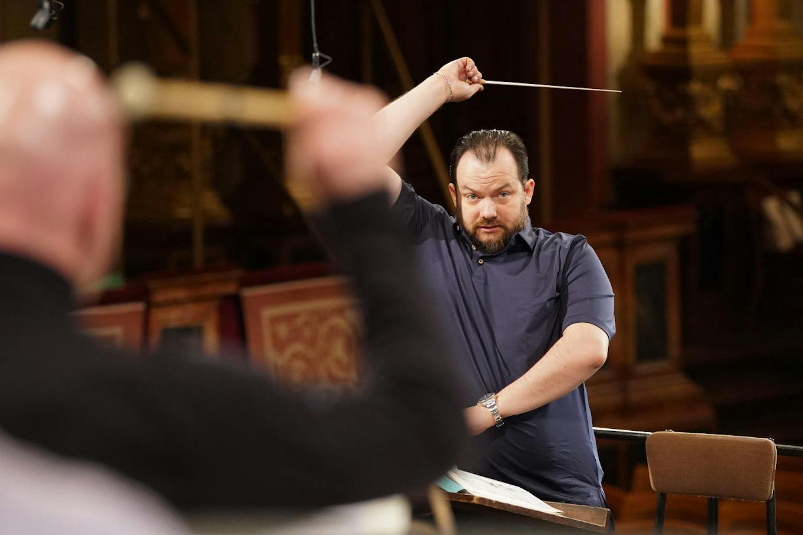 Probe "Neujahrskonzert der Wiener Philharmoniker 2020" unter der Leitung des lettischen Dirigenten Andris Nelsons.