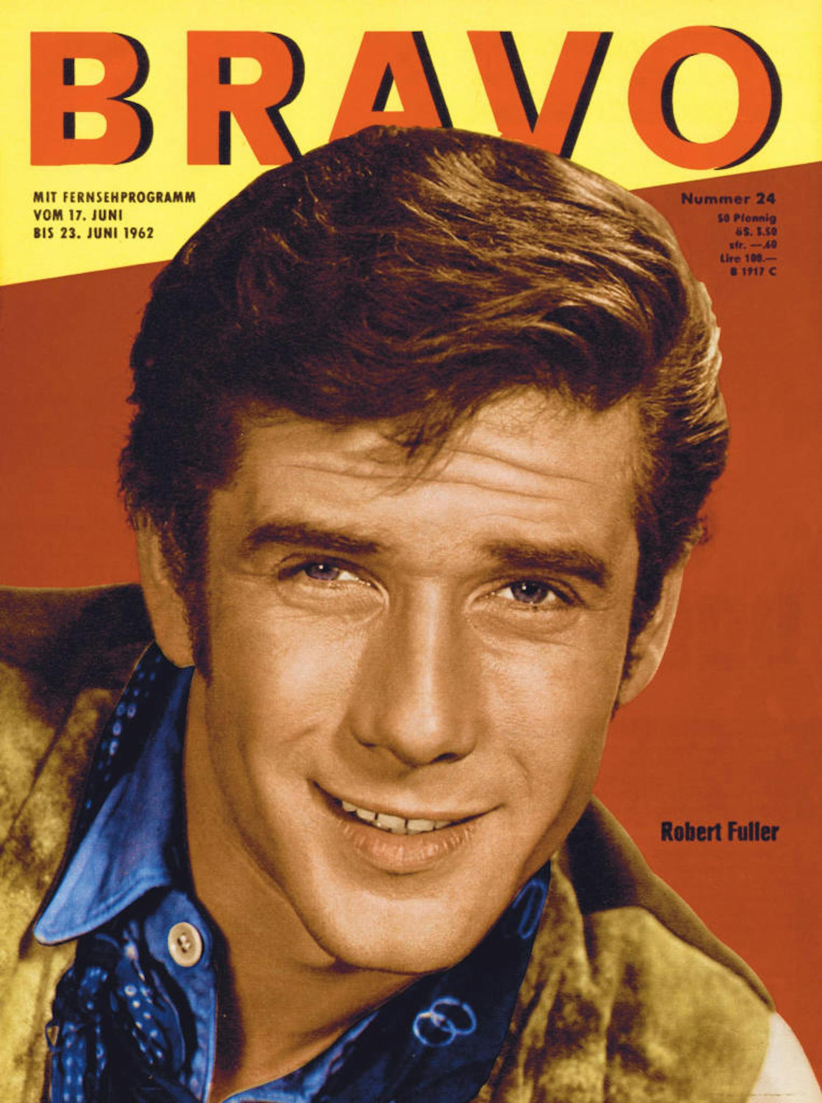 Die BRAVO veröffentlichte 1963 und 1969 jeweils einen Starschnitt mit Schauspieler Robert Fuller ("Am Fuß der blauen Berge").