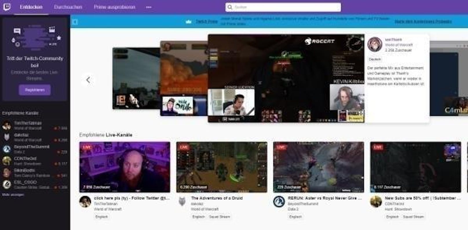 Noch lukrativer als die Turniere ist die Streaming-Branche. Auf der Plattform Twitch schauen täglich 15 Millionen Nutzer Inhalte an - und das nicht nur von Profi-Gamern.