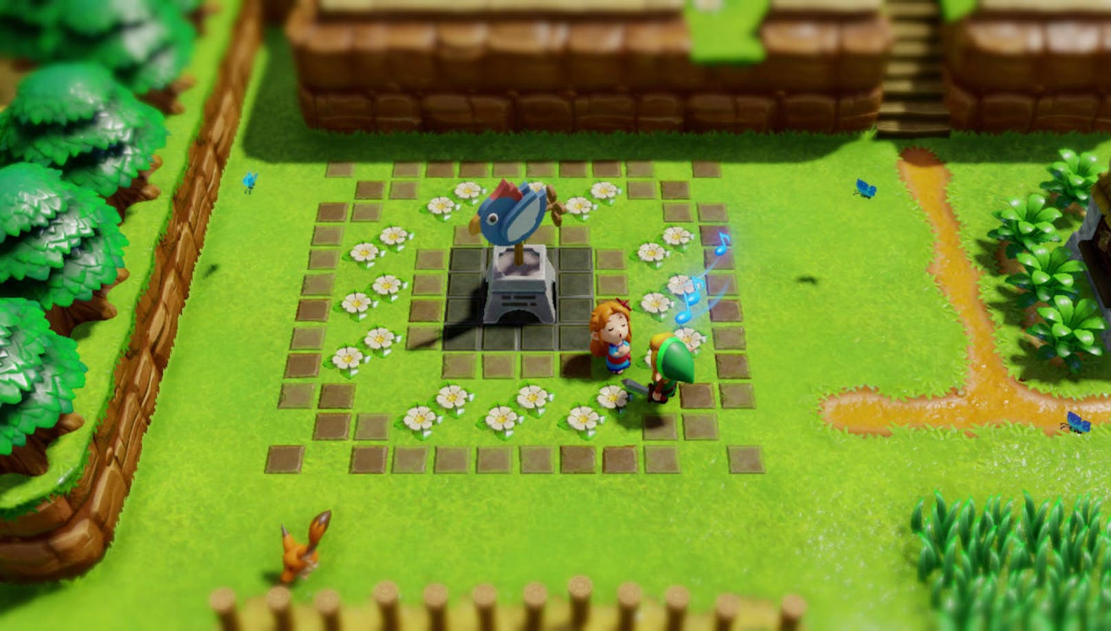 Das Game wurde von Grund auf neu entwickelt und besticht nun mit putziger Diorama-Grafik. Held Link sieht plötzlich aus wie eine kleine Spielzeugfigur und strandet auf der Insel Cocolint.