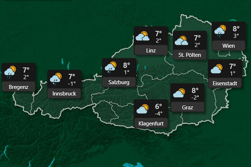Die Wetterprognose für Donnerstag, 30. Jänner 2020