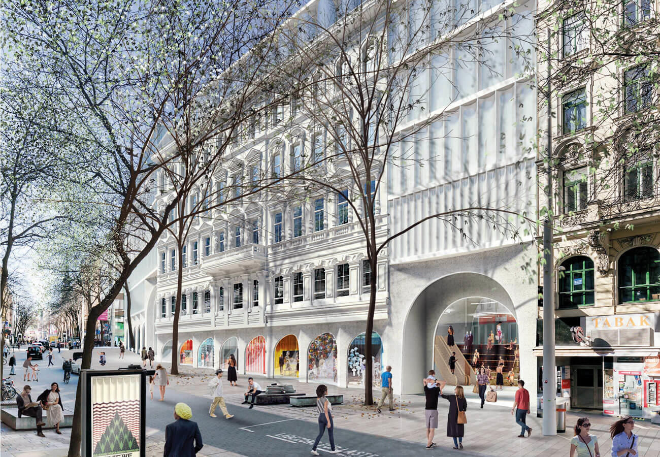 Das geplante Kaufhaus auf der Mariahilfer Straße wird nach Hollywood-Ikone Hedy Lamarr benannt. Die Eröffnung ist für Herbst 2024 geplant.