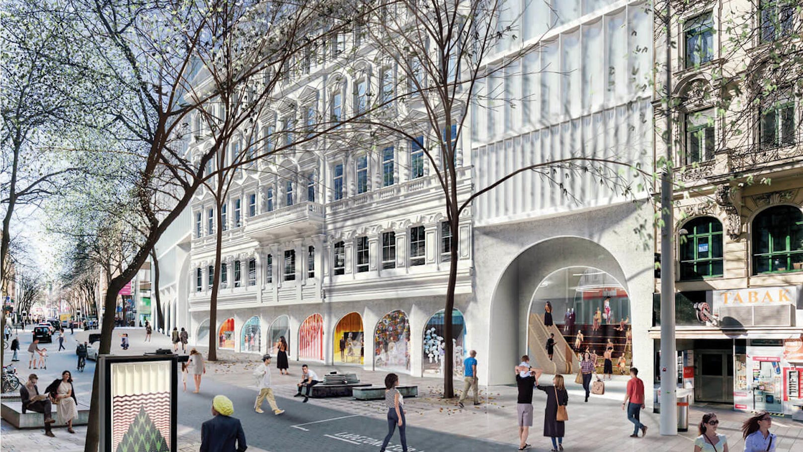 Das geplante Kaufhaus auf der Mariahilfer Straße wird nach Hollywood-Ikone Hedy Lamarr benannt. Die Eröffnung ist für Herbst 2024 geplant.