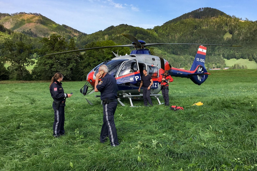 Auch der Polizeihubschrauber durfte abheben. 