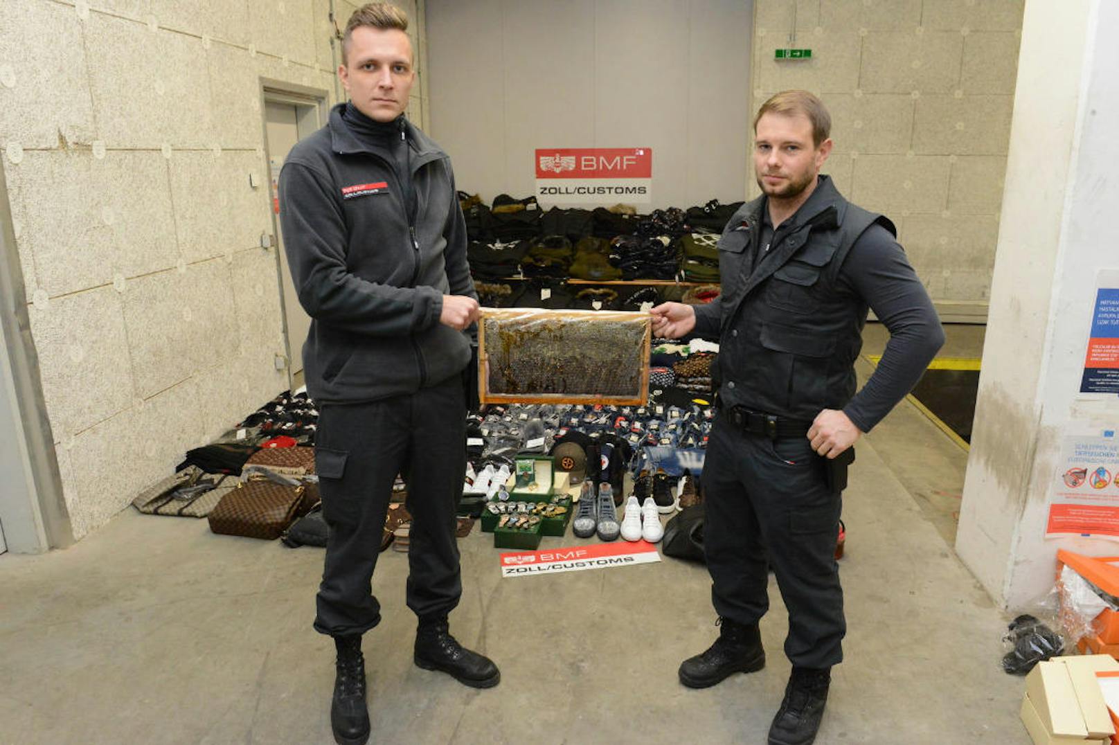 Die Zollbeamten fanden sogar Bienenwaben im Reisebus.