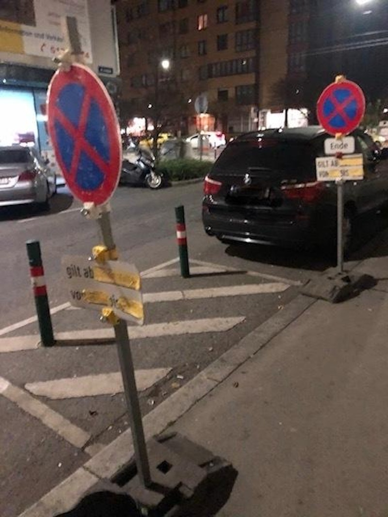 Hier darf man definitiv nicht parken. 