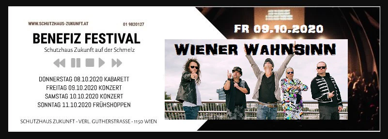 Die Kombo Wiener Wahnsinn tritt ebenfalls beim Benefiz Festival auf.