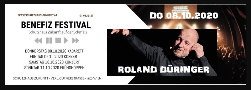 Roland Düringer tritt beim Benefiz Festival auf.