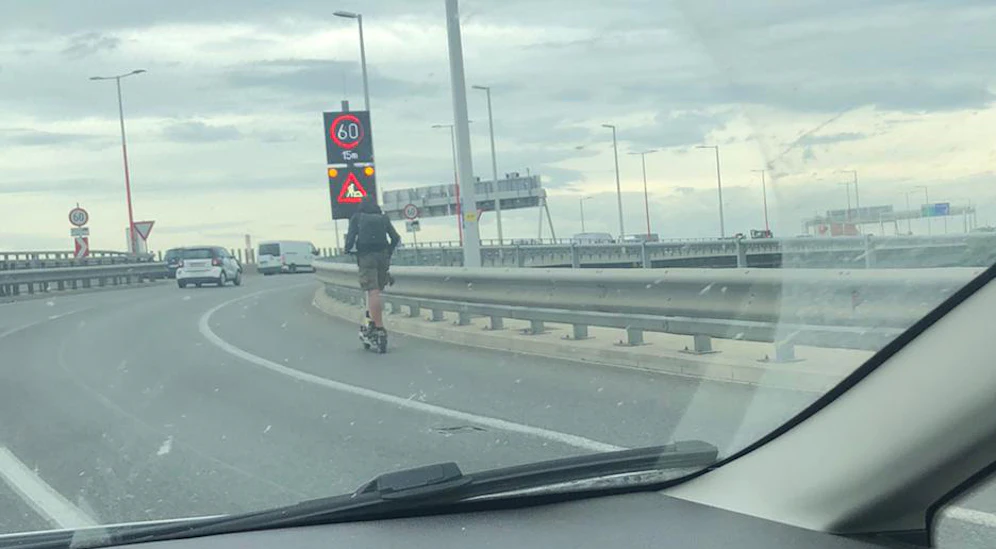 Der Mann fuhr mit dem E-Scooter auf dem Pannenstreifen der Südosttangente.