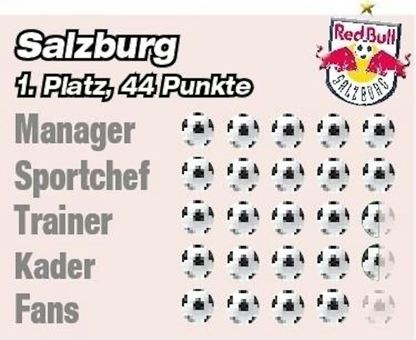 Die Bewertung von Red Bull Salzburg.