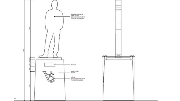 Die veröffentlichten Pläne für die Statue.