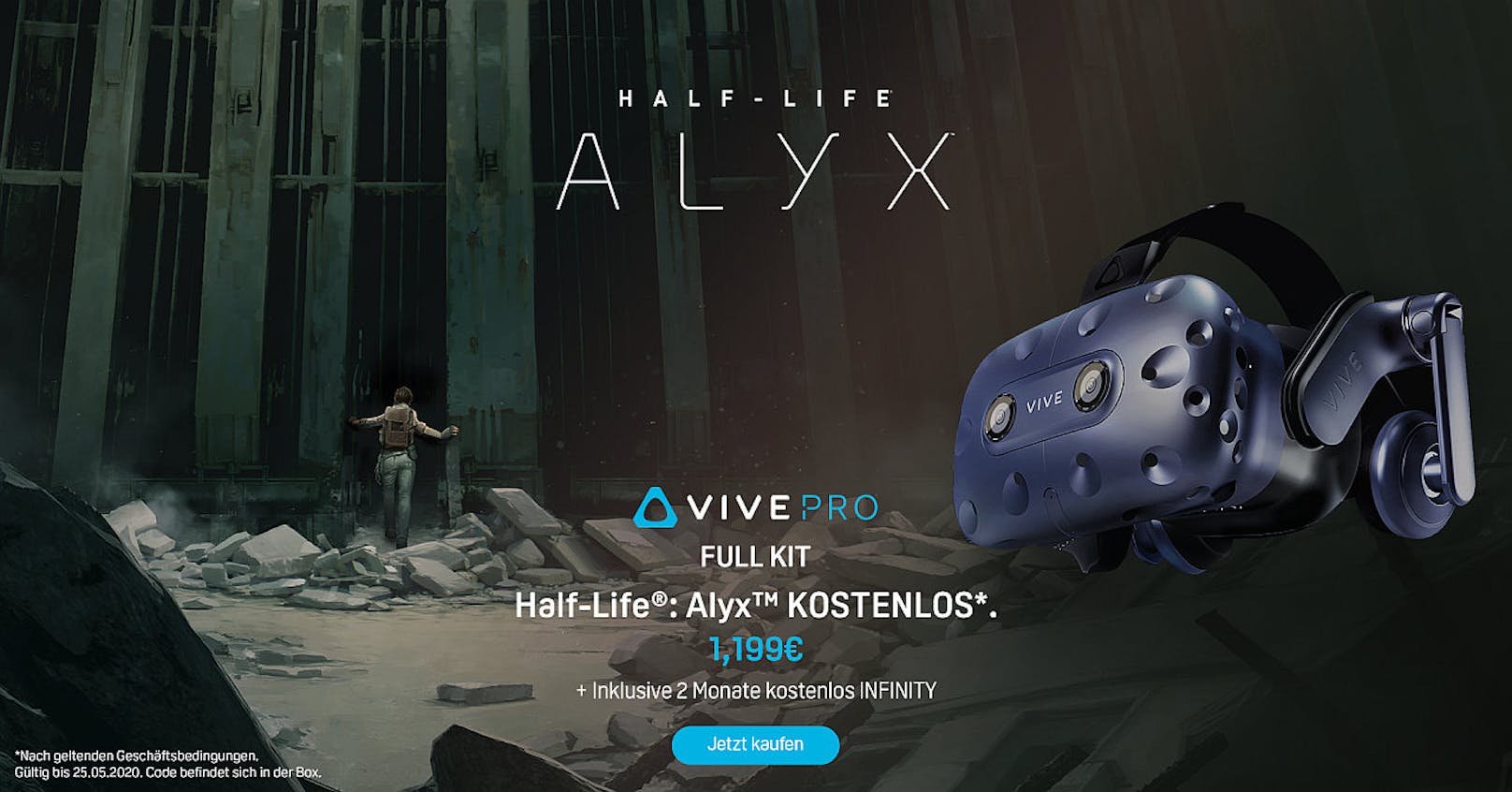 Das HTC Vive Pro Full Kit gibt es jetzt mit Half-Life: Alyx.