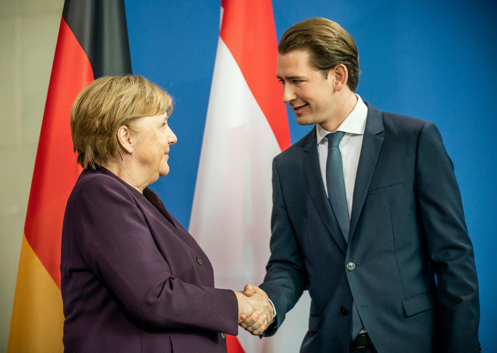 Sebastian Kurz und Angela Merkel einigten sich.