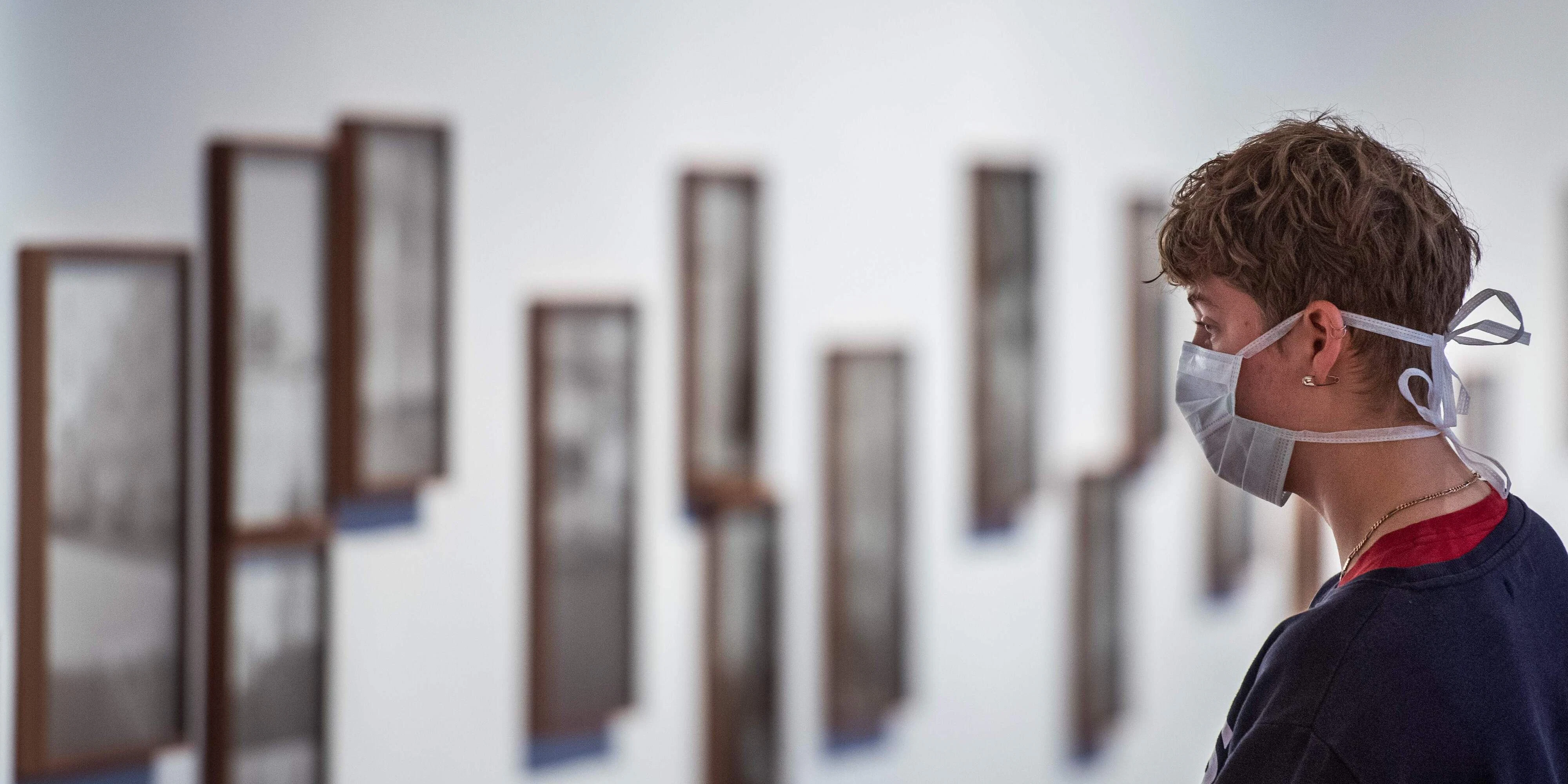 Für Museums-Besucher ist ein Mund-Nasen-Schutz ist Pflicht. 