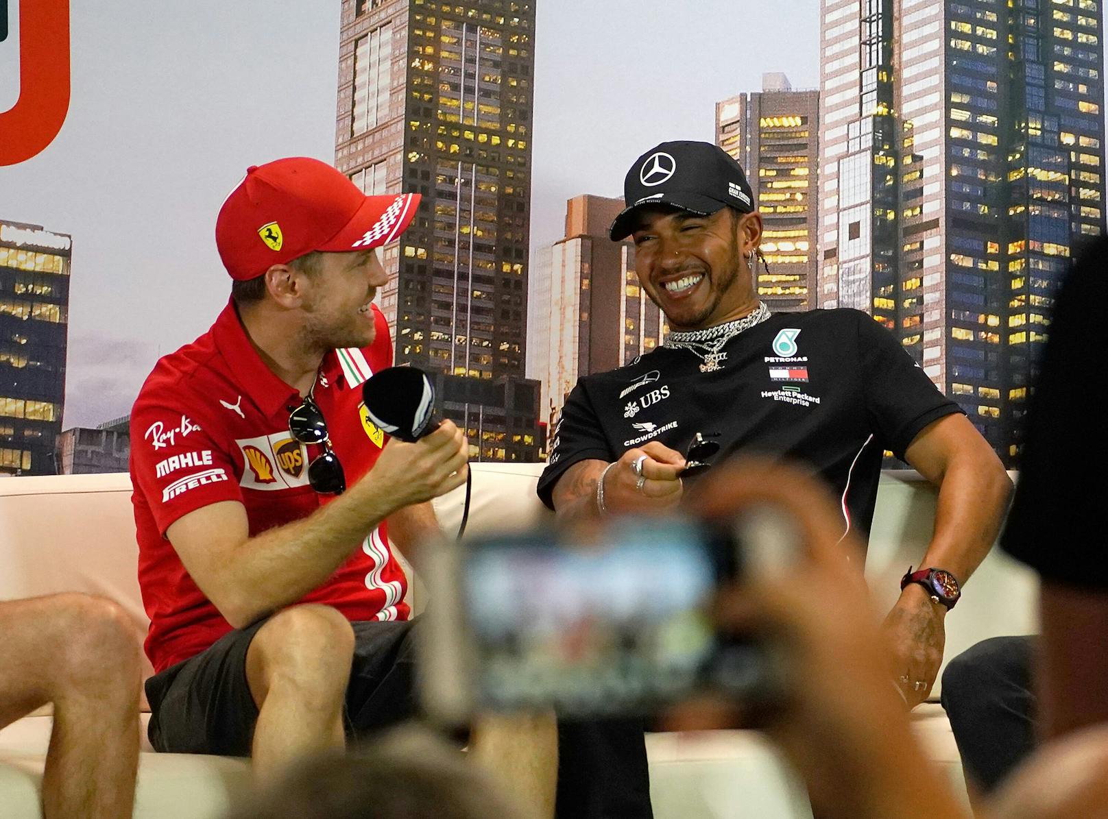 Gegen Mercedes-Star Lewis Hamilton zog Vettel im Ferrari meist den Kürzeren.