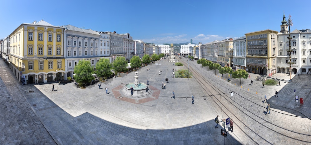 Am Linzer Hauptplatz sollen schon bald Bäume stehen.