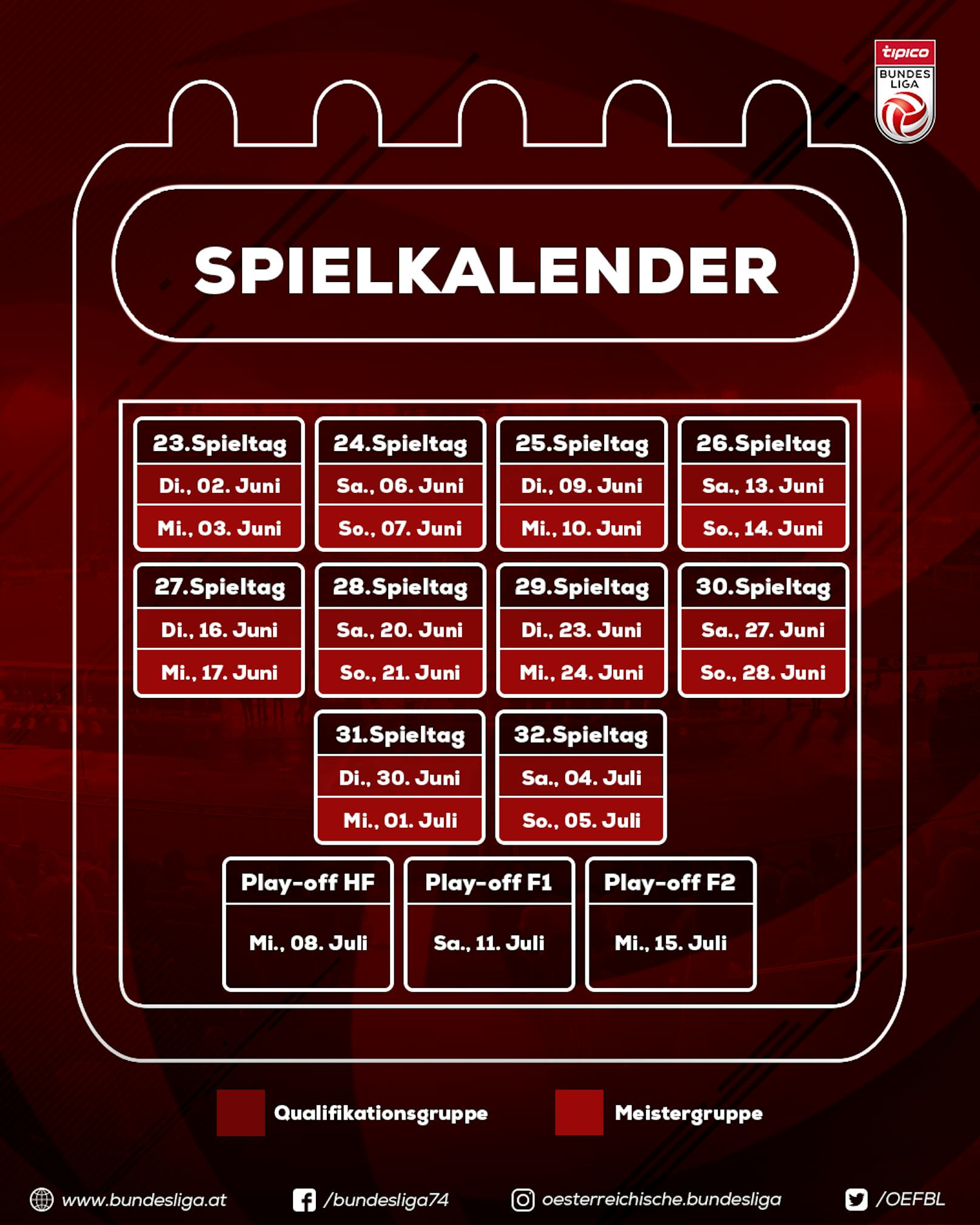 Der Bundesliga-Spielkalender