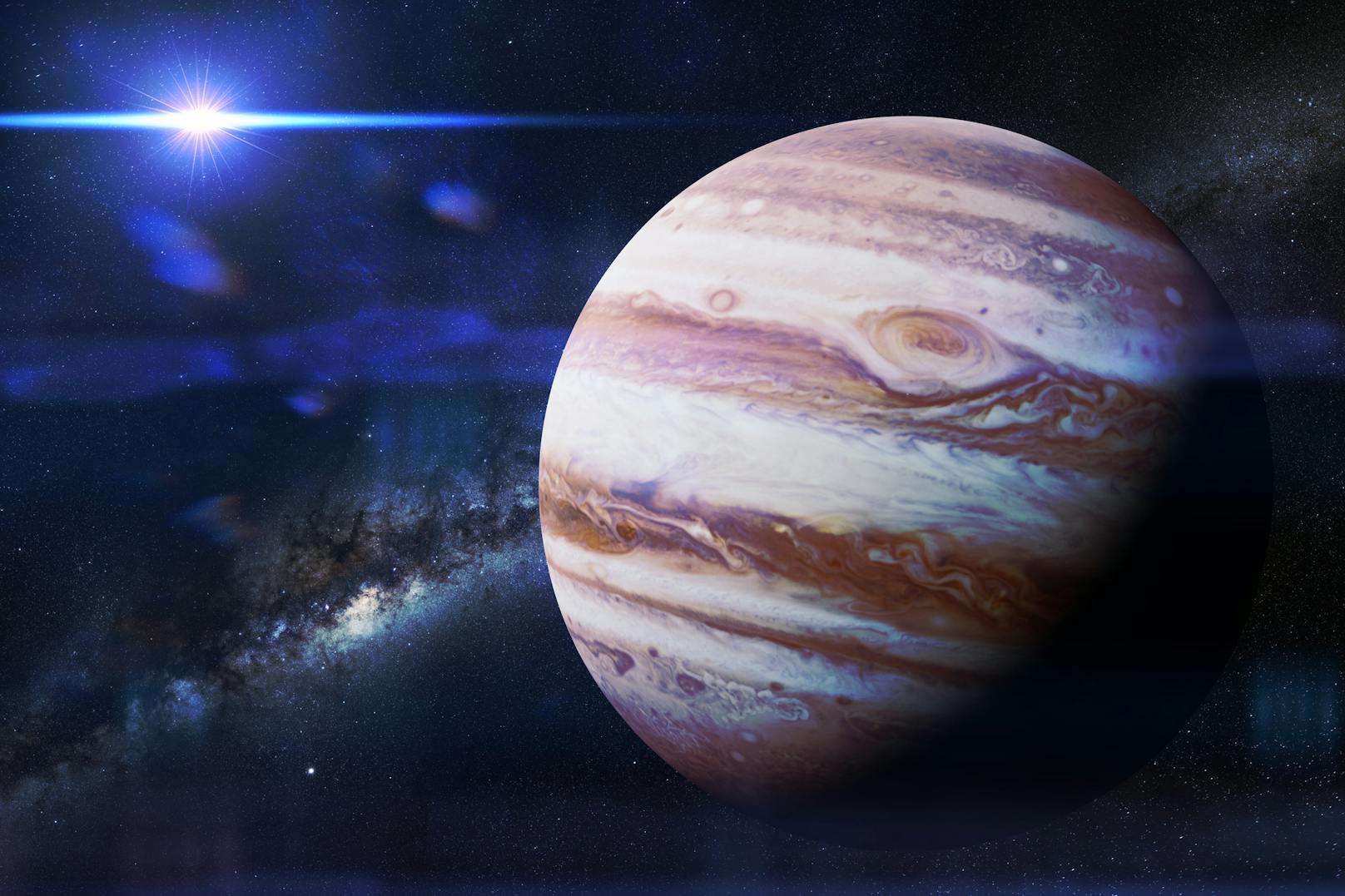 Der Jupiter ist der größte Planet unserer Sonnensystems. 