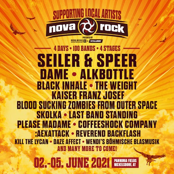 Nova Rock 2021 - die ersten (heimischen) Bands stehen fest