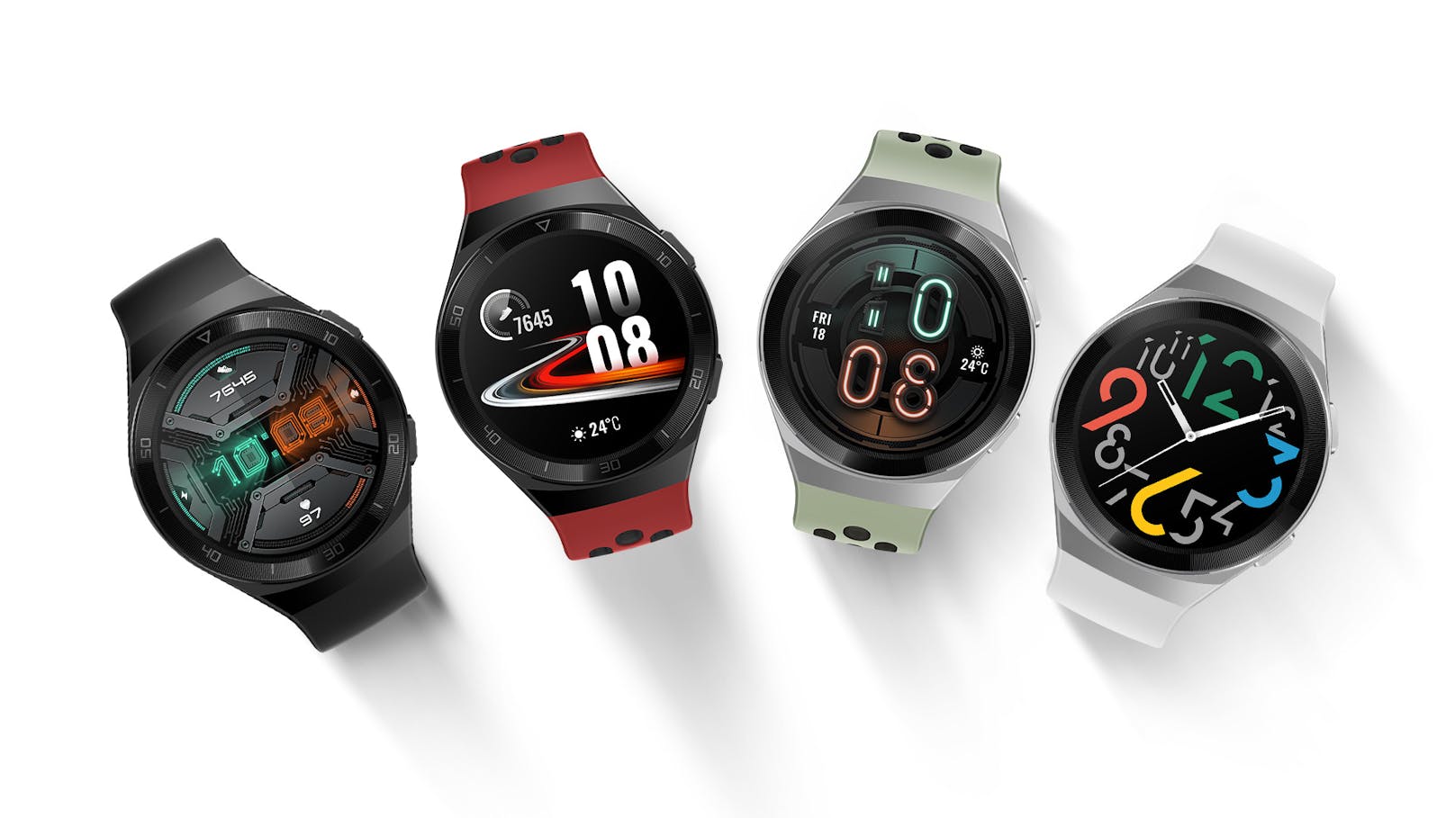 Die Huawei Watch GT 2e gibt es als Unisex-Modell mit neuen Design, das sich offenbar an eine jüngere Zielgruppe richtet. Wie die Vorgänger soll die Watch zwei Wochen Akkulaufzeit bieten.
