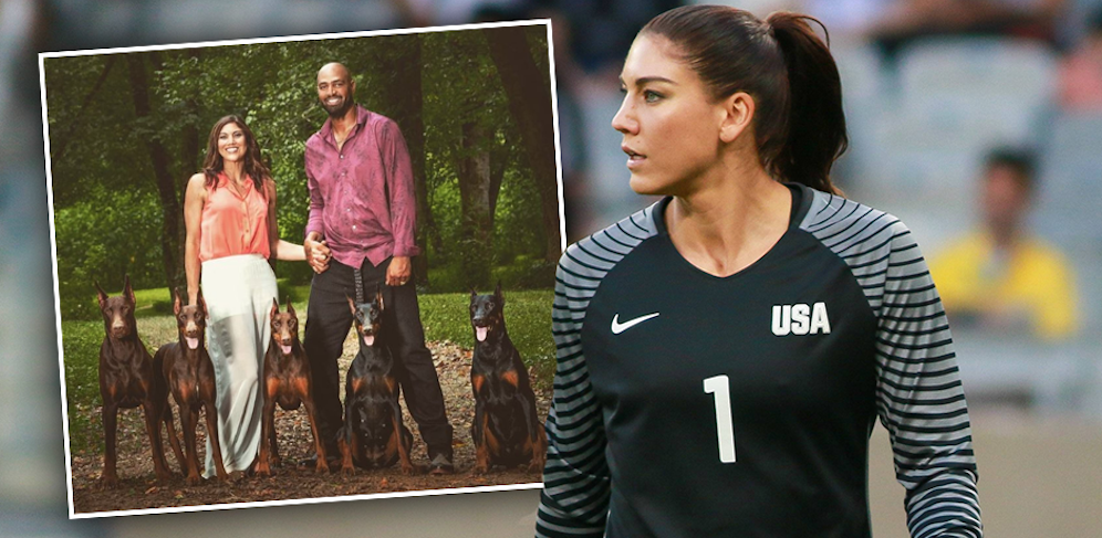 Hope Solo und ihr Mann trauern um ihren Dobermann