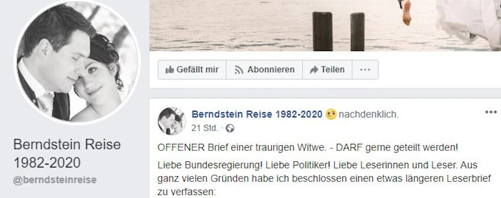Witwe bittet um Beerdigung.