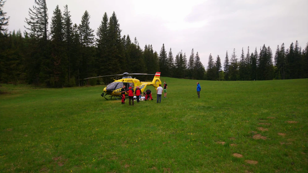 Ein Foto vom Helikopter-Einsatz.