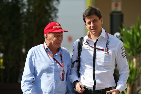 Niki Lauda (l.) mit Toto Wolff