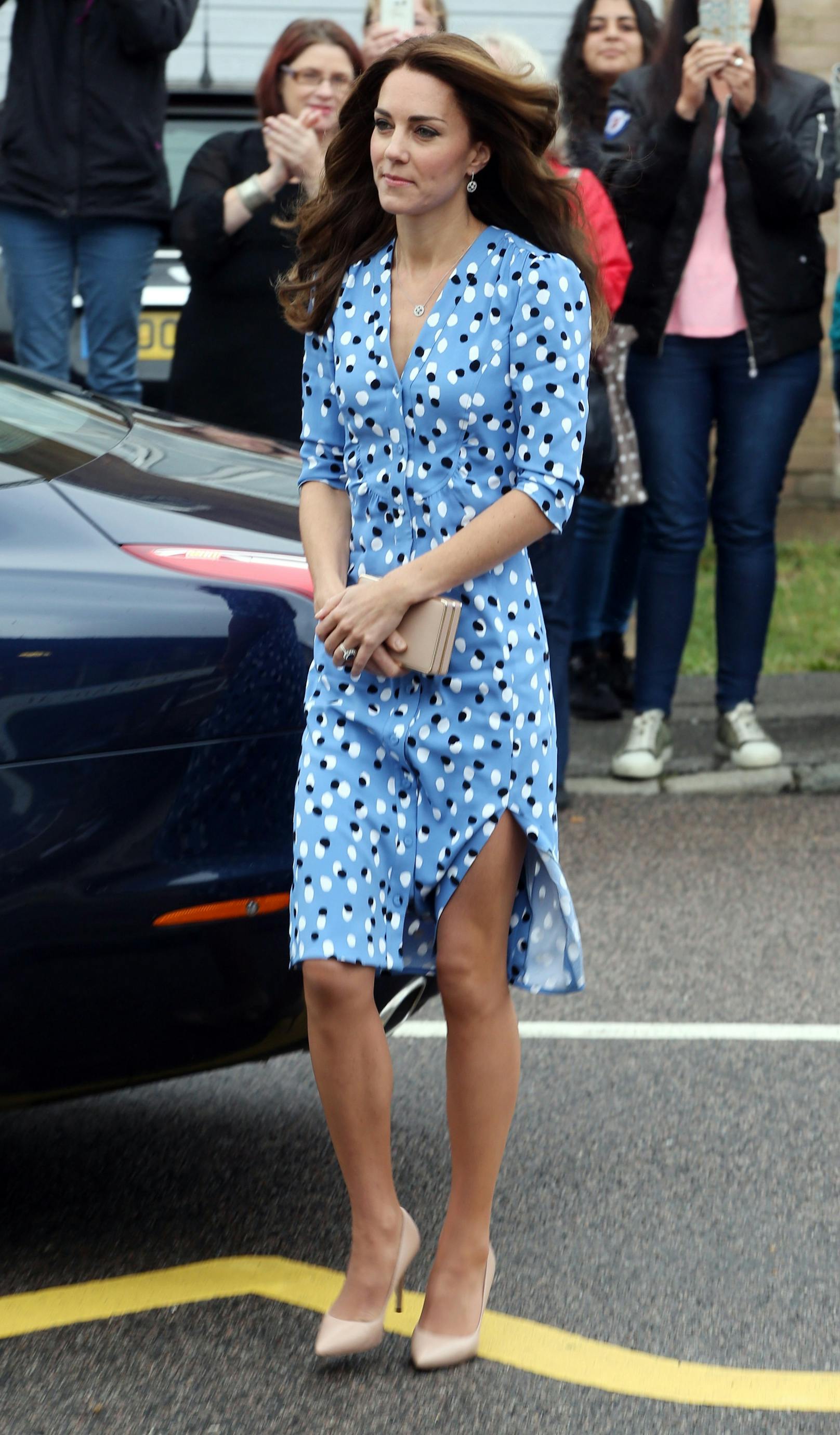 Herzogin Kate im September 2016 in Polka-Dot-Kleid von Altuzarra.