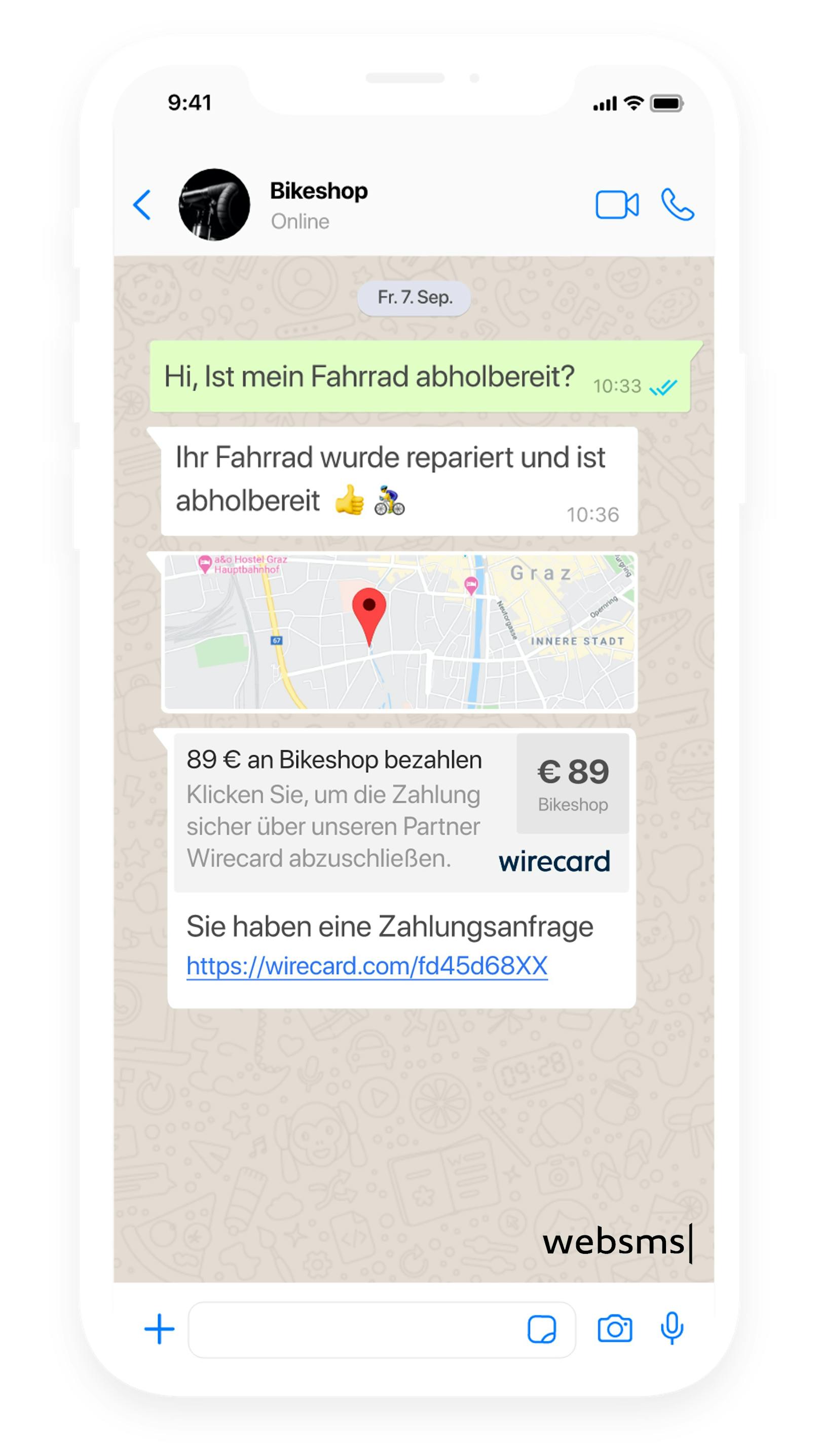 websms und Wirecard ermöglichen smartes Einkaufen via SMS und Messenger.