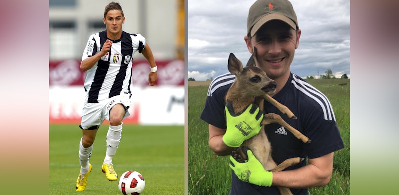 Polizist und Ex-LASK-Kicker Benjamin Freudenthaler rettet Rehkitze vor dem Mähtod.